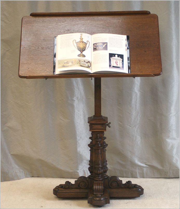7016 Antique Oak Reading Table, Lectern (4) - High Position